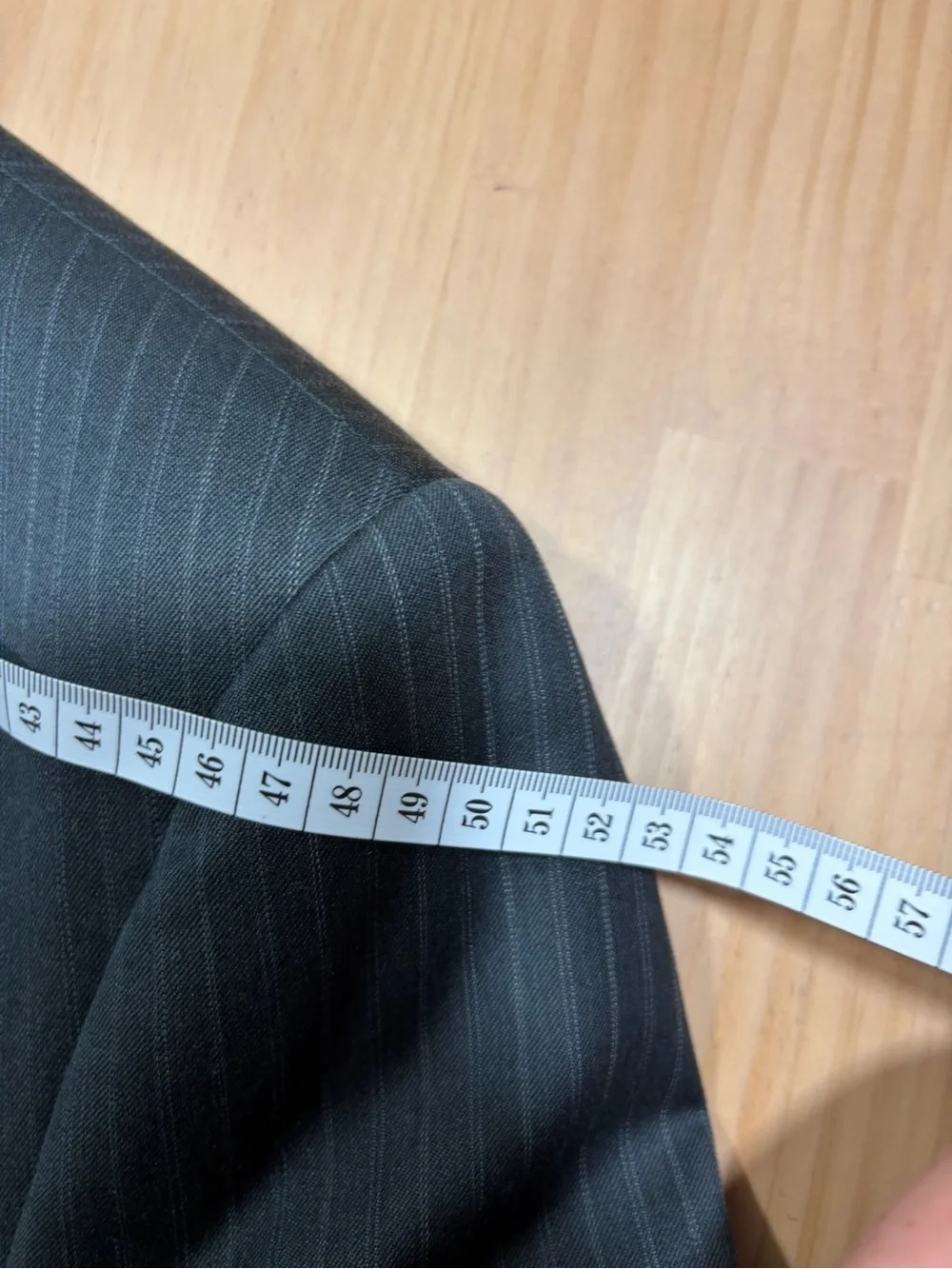 Oscar de la Renta Gray Pinstripe Men's Suit Jacket W